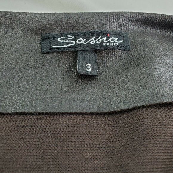 Sassia Womens Black Boat Neck Blouse Top Size 3 - Picture 11 of 15